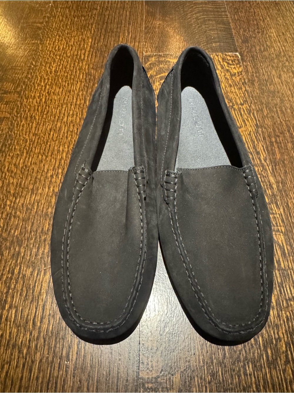 Men's Black Suede Slip-On Driving Loafers